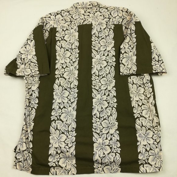 Vintage 2000 Tommy Hilfiger Shirt Hawaiian Floral Button Up Y2K Green Mens XL - Picture 5 of 8